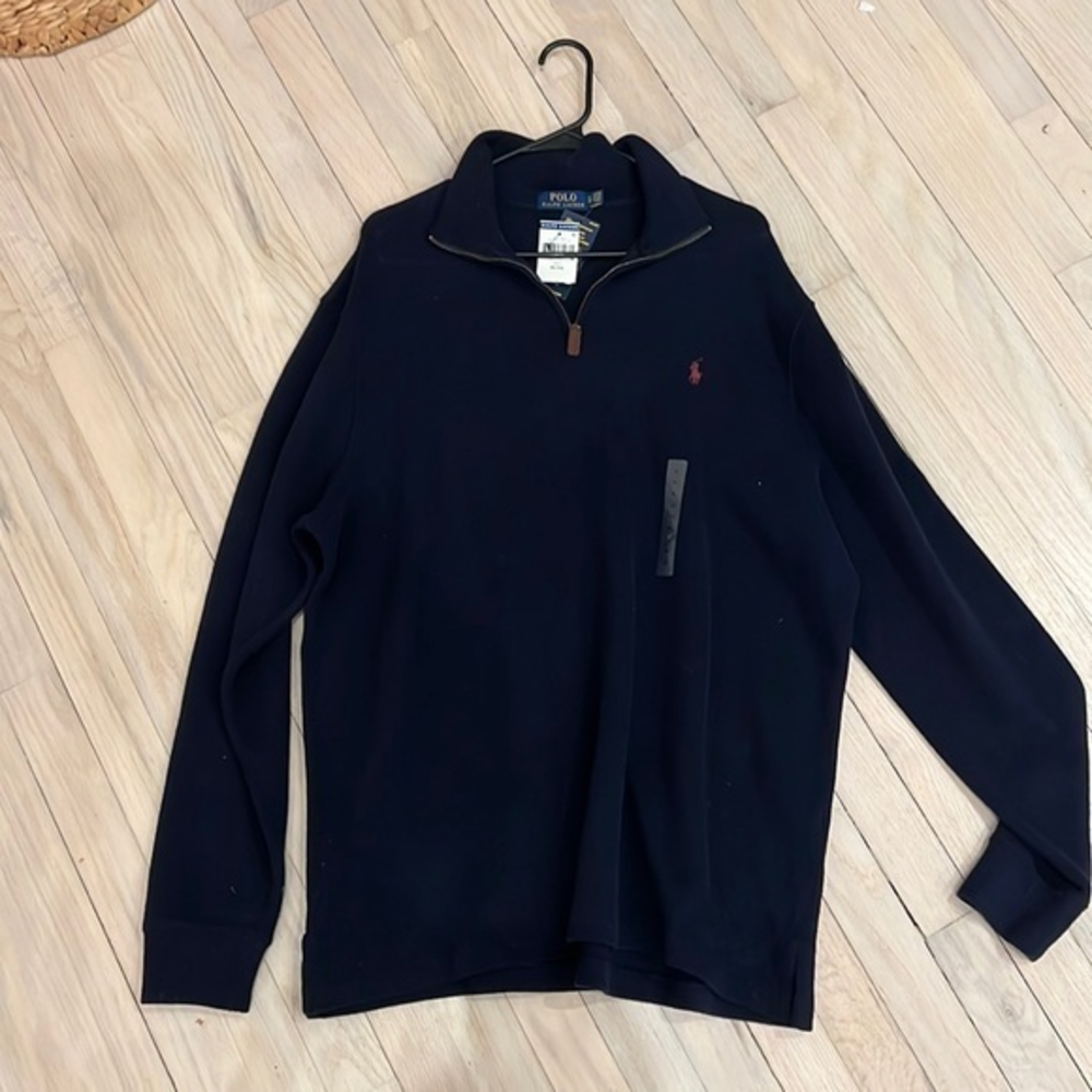 Polo Navy‎ Zip Up Sweater Size XL NWT